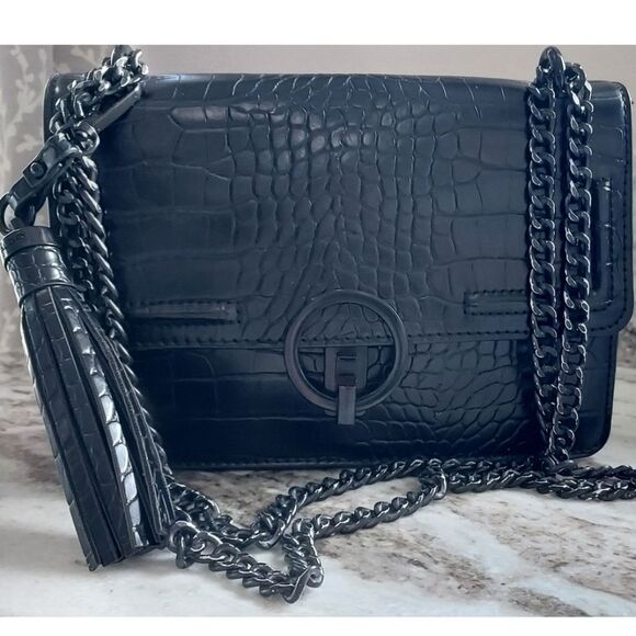 Aldo Handbags - Elegant ALDO Black Croc Handbag/Crossbody